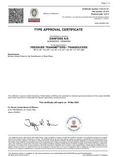 TYPE APPROVAL CERTIFICATE for RT