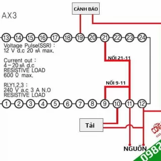 Sơ đồ điện AX3 - đấu nối hoàn tất