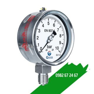 Đồng hồ áp suất thấp Gesa M0306 10bar - mặt 100mm