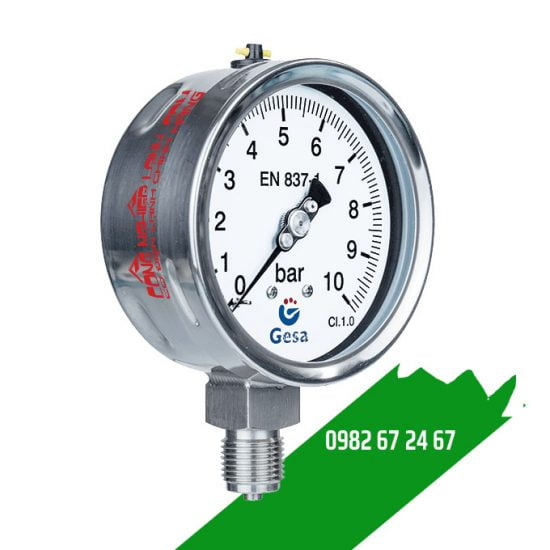 Đồng hồ áp suất thấp Gesa M0306 Φ100R16bar