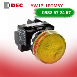 Đèn báo LED IDEC YW1P-1EQM3Y màu vàng - mặt phẳng