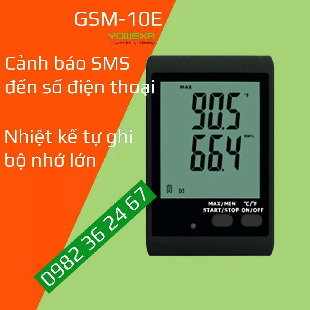 GSM-10E nhiệt kế tự ghi có cảnh báo SMS