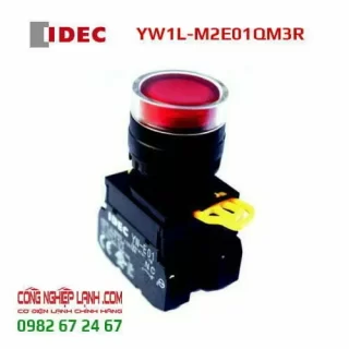 Nút nhấn nhả IDEC YW1L-M2E01QM3R đèn LED đỏ