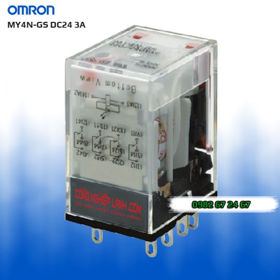 Relay kiếng Omron MY4N-GS DC24 3A