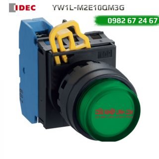 Nút nhấn nhả IDEC YW1L-M2E10QM3G đèn LED xanh