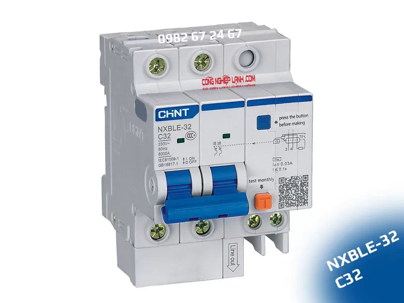 CB chống giật RCBO CHINT NXBLE-32 1PN C32 (32A)