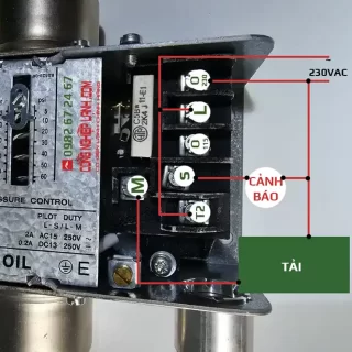 Hoàn tất đấu nối công tắc chênh áp Danfoss MP55